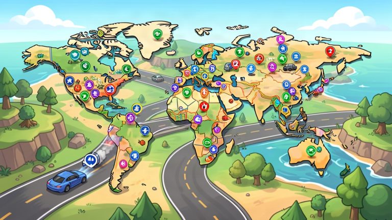 Carte interactive de Mario Kart World